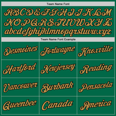 Custom Kelly Green Old Gold-Black Authentic Throwback Basketball Jersey