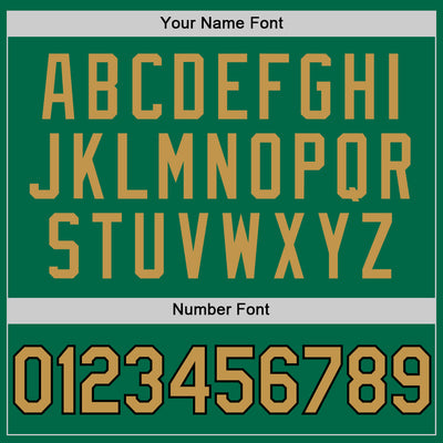 Custom Kelly Green Old Gold-Black Authentic Throwback Basketball Jersey