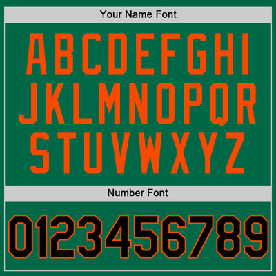 Custom Kelly Green Black-Orange Authentic Throwback Basketball Jersey