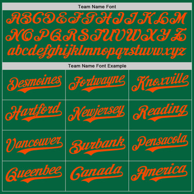 Custom Kelly Green Orange Authentic Baseball Jersey