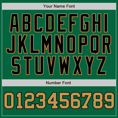 Custom Kelly Green White Pinstripe Old Gold-Black Authentic Baseball Jersey