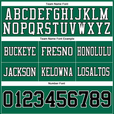 Custom Kelly Green Black-White Authentic Football Jersey