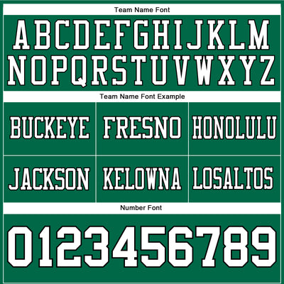 Custom Kelly Green White-Black Authentic Football Jersey