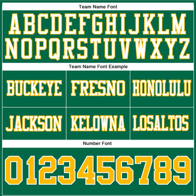 Custom Kelly Green Gold-White Authentic Football Jersey
