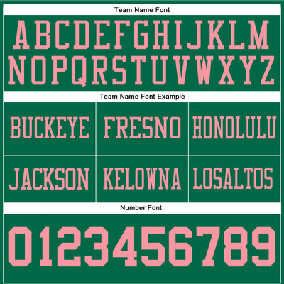 Custom Kelly Green Medium Pink Authentic Football Jersey