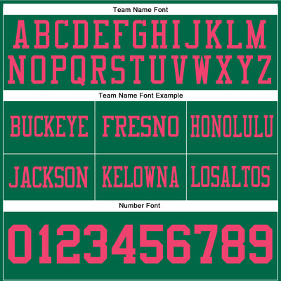 Custom Kelly Green Neon Pink Authentic Football Jersey