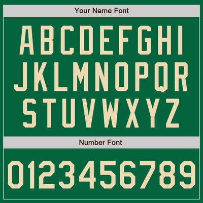 Custom Stitched Kelly Green Cream Baseball Pullover Sweatshirt Hoodie