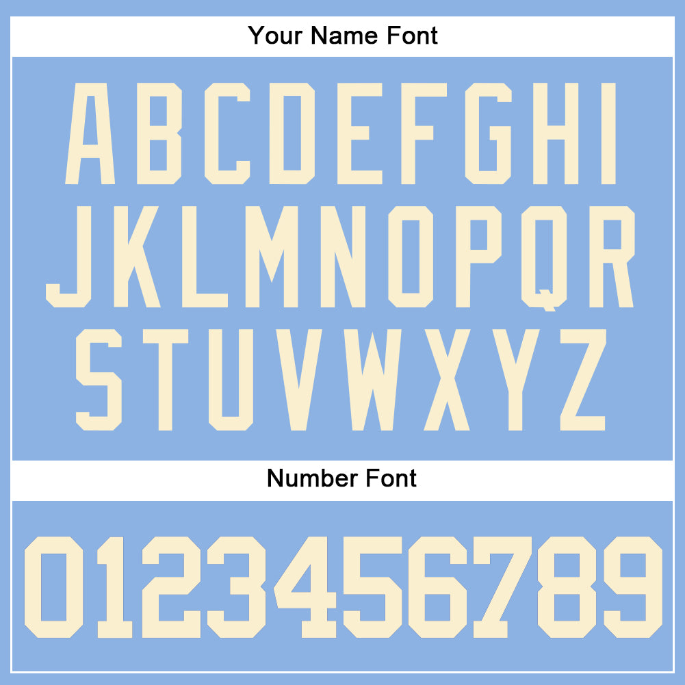 Custom Light Blue Cream Authentic Baseball Jersey