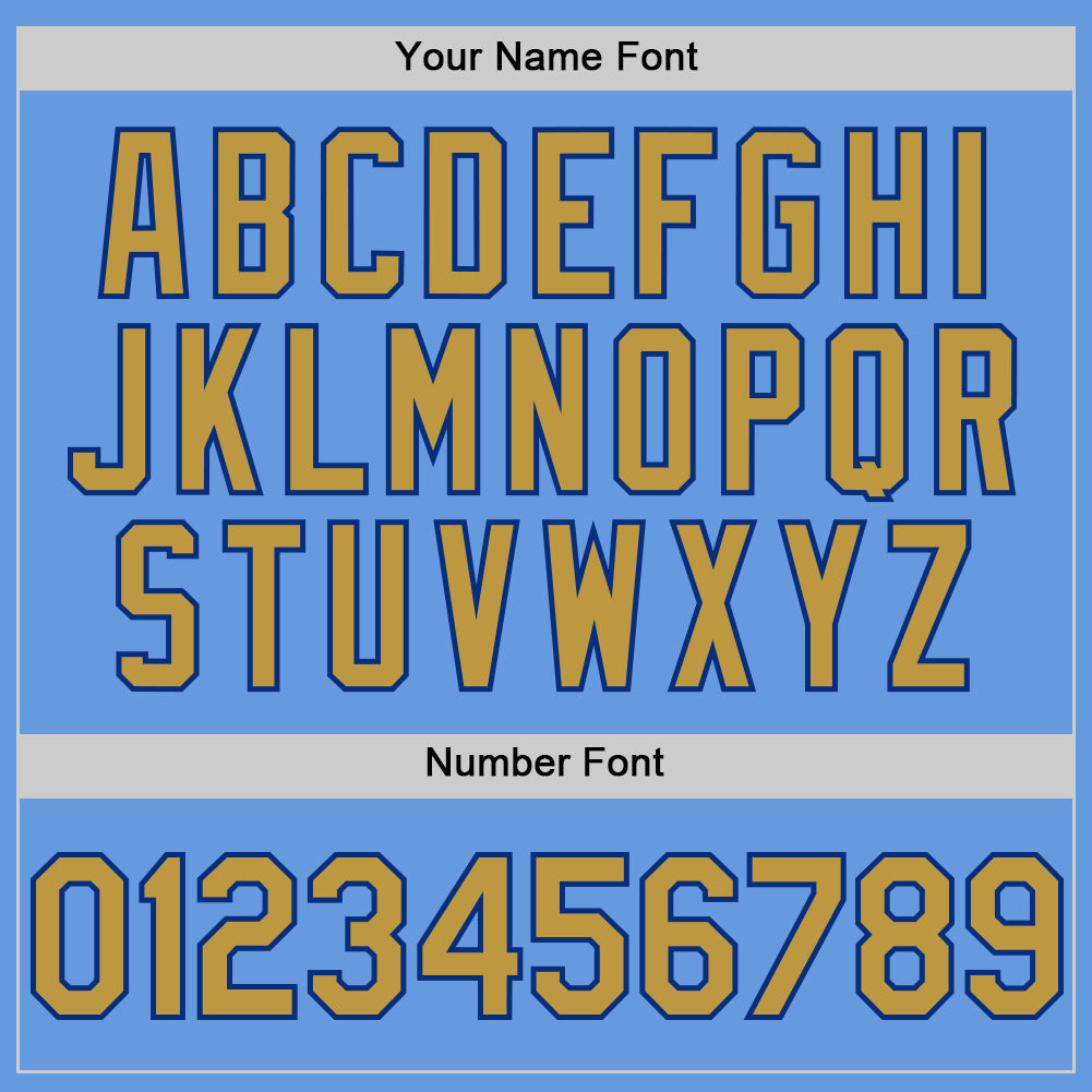 Custom Light Blue Old Gold-Royal Mesh Authentic Throwback Baseball Jersey