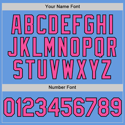 Custom Light Blue Pink-Black Mesh Authentic Throwback Baseball Jersey