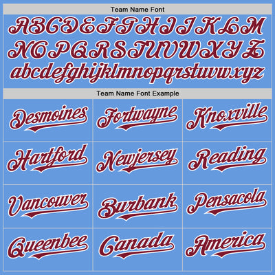 Custom Light Blue Crimson-White Mesh Authentic Throwback Baseball Jersey