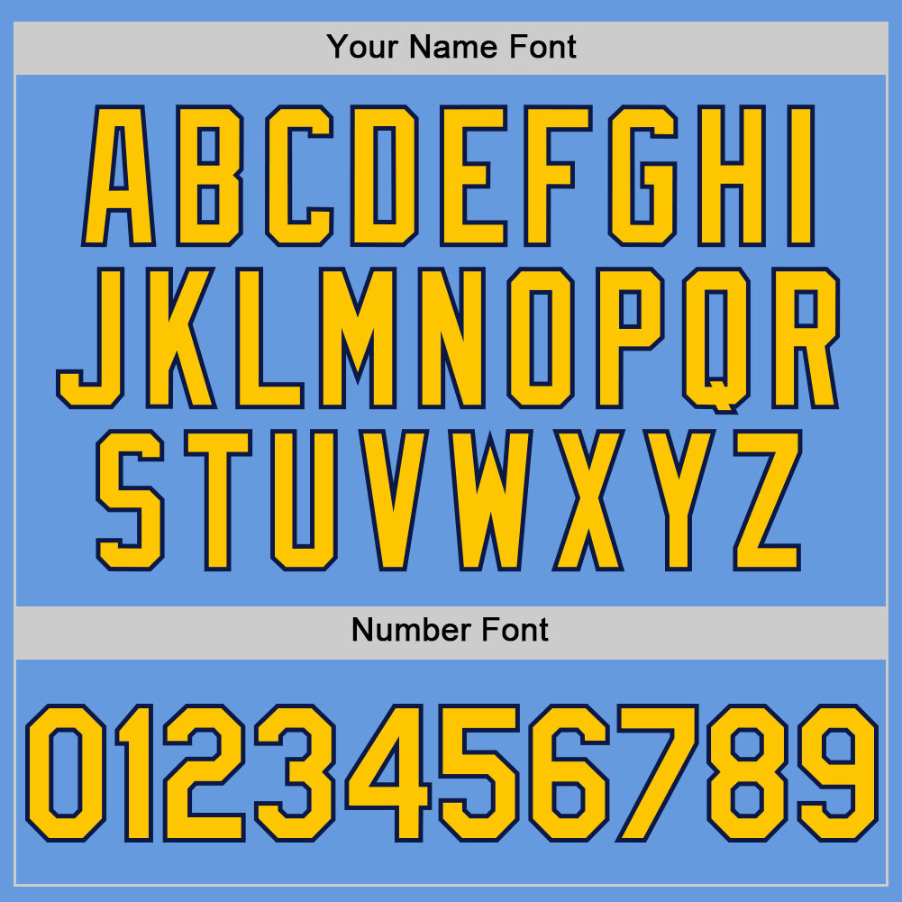 Custom Light Blue Yellow-Navy Mesh Authentic Throwback Baseball Jersey