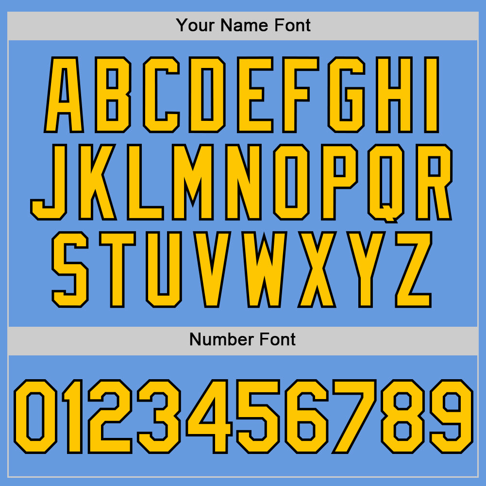 Custom Light Blue Yellow-Black Mesh Authentic Throwback Baseball Jersey