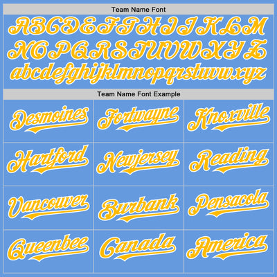 Custom Light Blue Gold-White Mesh Authentic Throwback Baseball Jersey