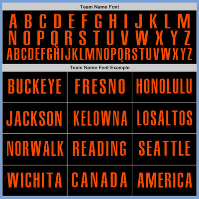 Custom Light Blue Orange-Black Authentic Baseball Jersey