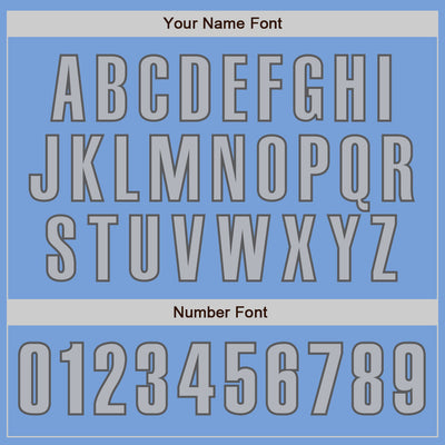 Custom Light Blue Gray-Steel Gray Authentic Baseball Jersey