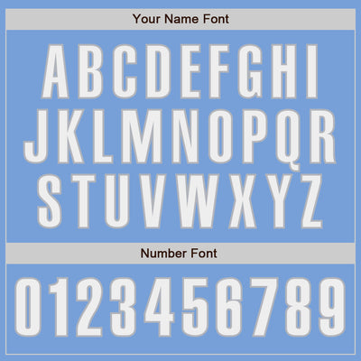 Custom Light Blue White-Gray Authentic Baseball Jersey