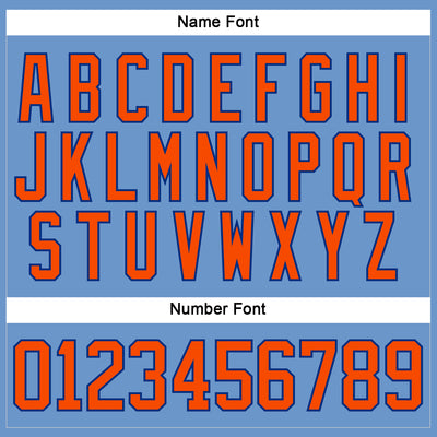 Custom Light Blue Orange-Royal Hockey Jersey