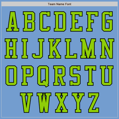 Custom Light Blue Neon Green-Black Authentic Baseball Jersey