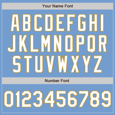 Custom Light Blue White-Old Gold Authentic Baseball Jersey