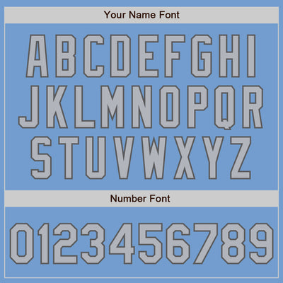 Custom Light Blue Gray-Steel Gray Authentic Baseball Jersey