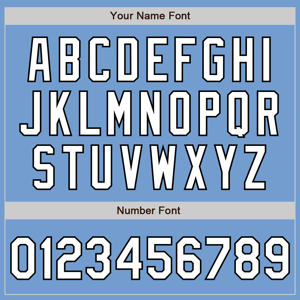 Custom Light Blue White-Black Authentic Baseball Jersey