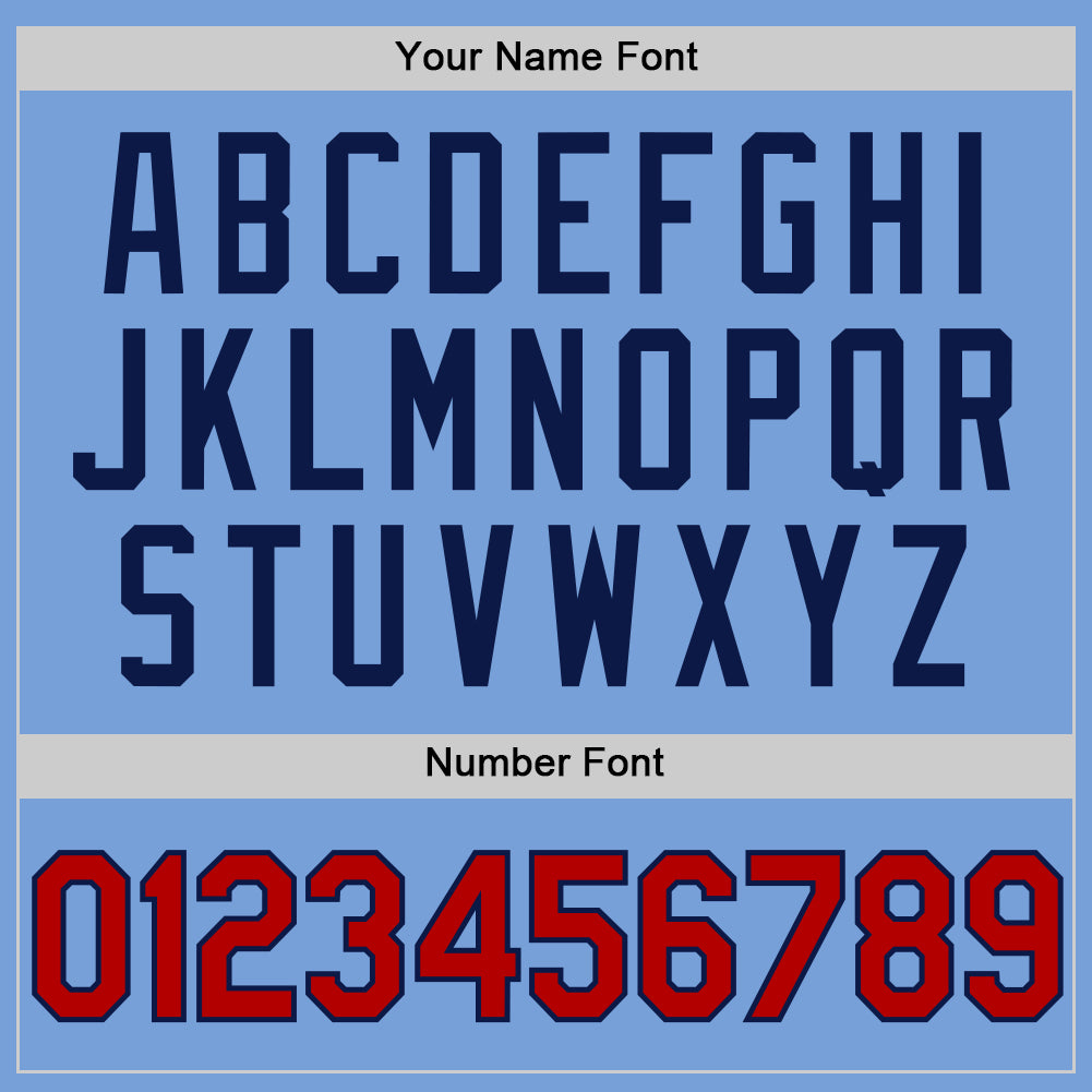 Custom Light Blue Red-Navy Authentic Throwback Basketball Jersey