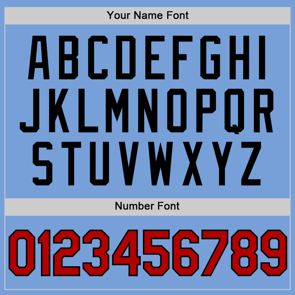 Custom Light Blue Red-Black Authentic Throwback Basketball Jersey