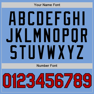 Custom Light Blue Red-Black Authentic Throwback Basketball Jersey