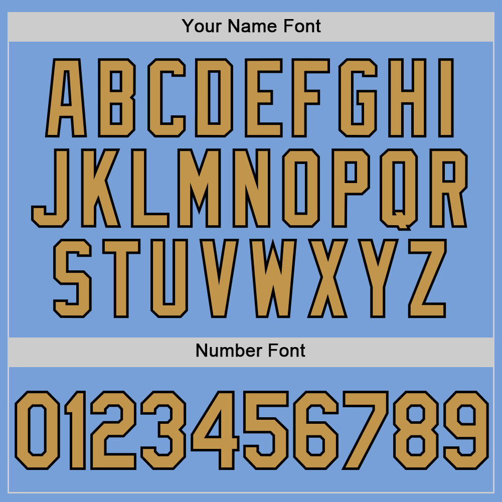 Custom Light Blue Old Gold-Black Authentic Throwback Basketball Jersey