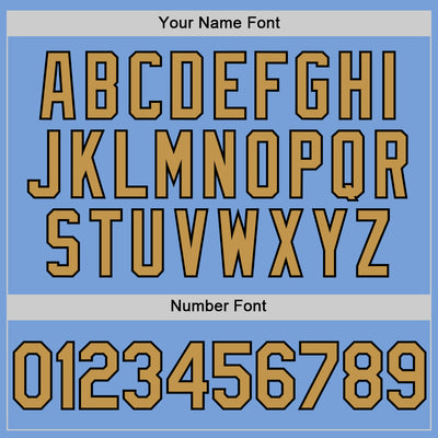 Custom Light Blue Old Gold-Black Authentic Throwback Basketball Jersey