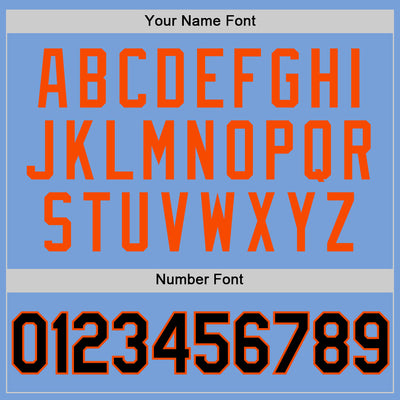 Custom Light Blue Black-Orange Authentic Throwback Basketball Jersey