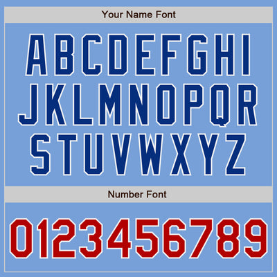 Custom Light Blue Red White-Royal Authentic Baseball Jersey