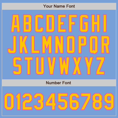 Custom Light Blue Yellow-Pink Authentic Baseball Jersey