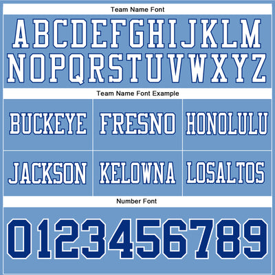 Custom Light Blue Royal-White Authentic Football Jersey