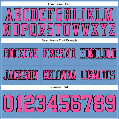 Custom Light Blue Pink-Black Authentic Football Jersey