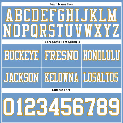 Custom Light Blue White-Old Gold Authentic Football Jersey