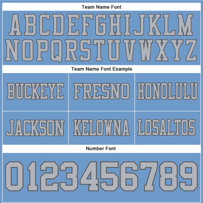 Custom Light Blue Gray-Steel Gray Authentic Football Jersey