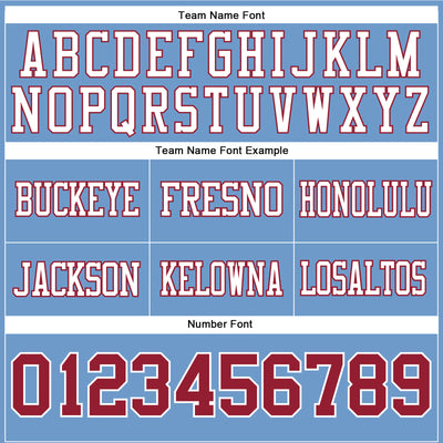 Custom Light Blue Cardinal-White Authentic Football Jersey