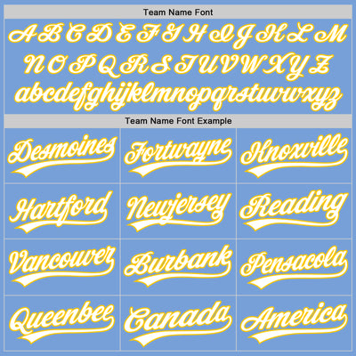 Custom Stitched Light Blue White-Yellow Baseball Pullover Sweatshirt Hoodie