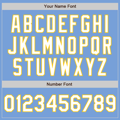 Custom Stitched Light Blue White-Yellow Baseball Pullover Sweatshirt Hoodie