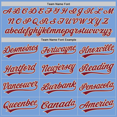 Custom Stitched Light Blue Crimson-Cream Baseball Pullover Sweatshirt Hoodie