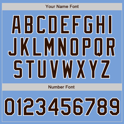 Custom Stitched Light Blue Brown-White Baseball Pullover Sweatshirt Hoodie