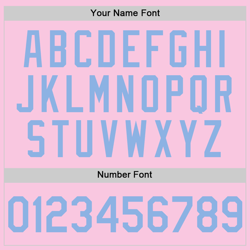 Custom Light Pink Light Blue Mesh Authentic Throwback Baseball Jersey