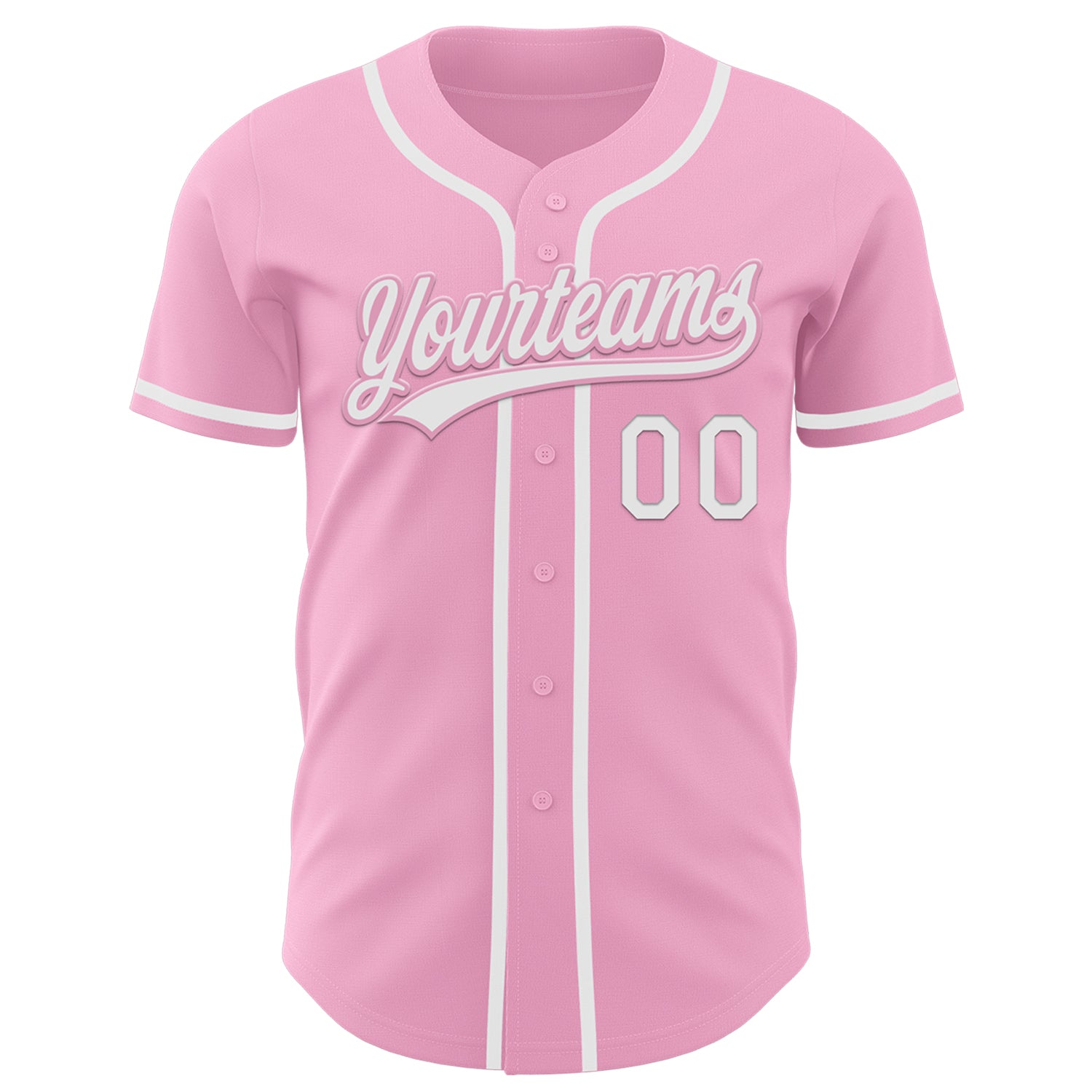 Custom Light Pink White Authentic Baseball Jersey