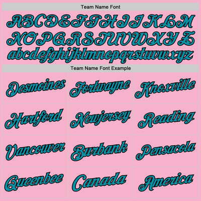 Custom Light Pink Teal-Black Authentic Throwback Basketball Jersey