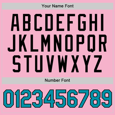 Custom Light Pink Teal-Black Authentic Throwback Basketball Jersey