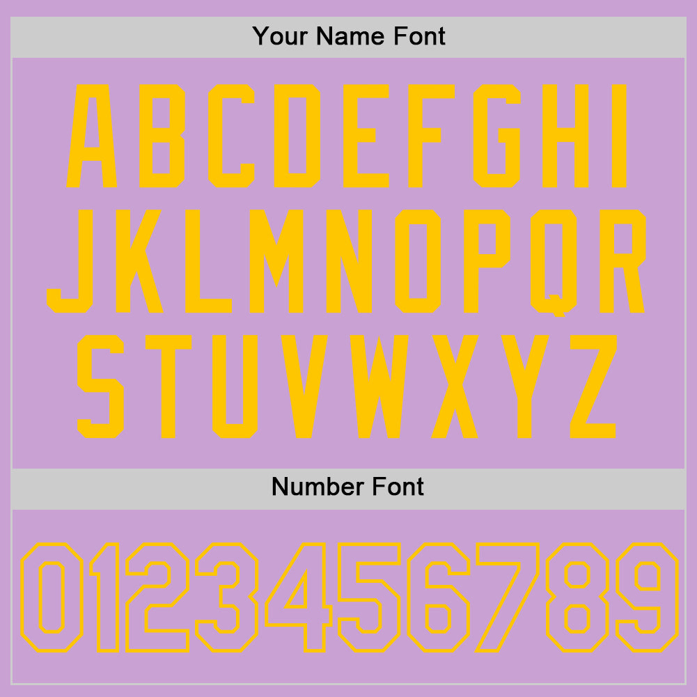 Custom Light Purple Yellow Authentic Baseball Jersey