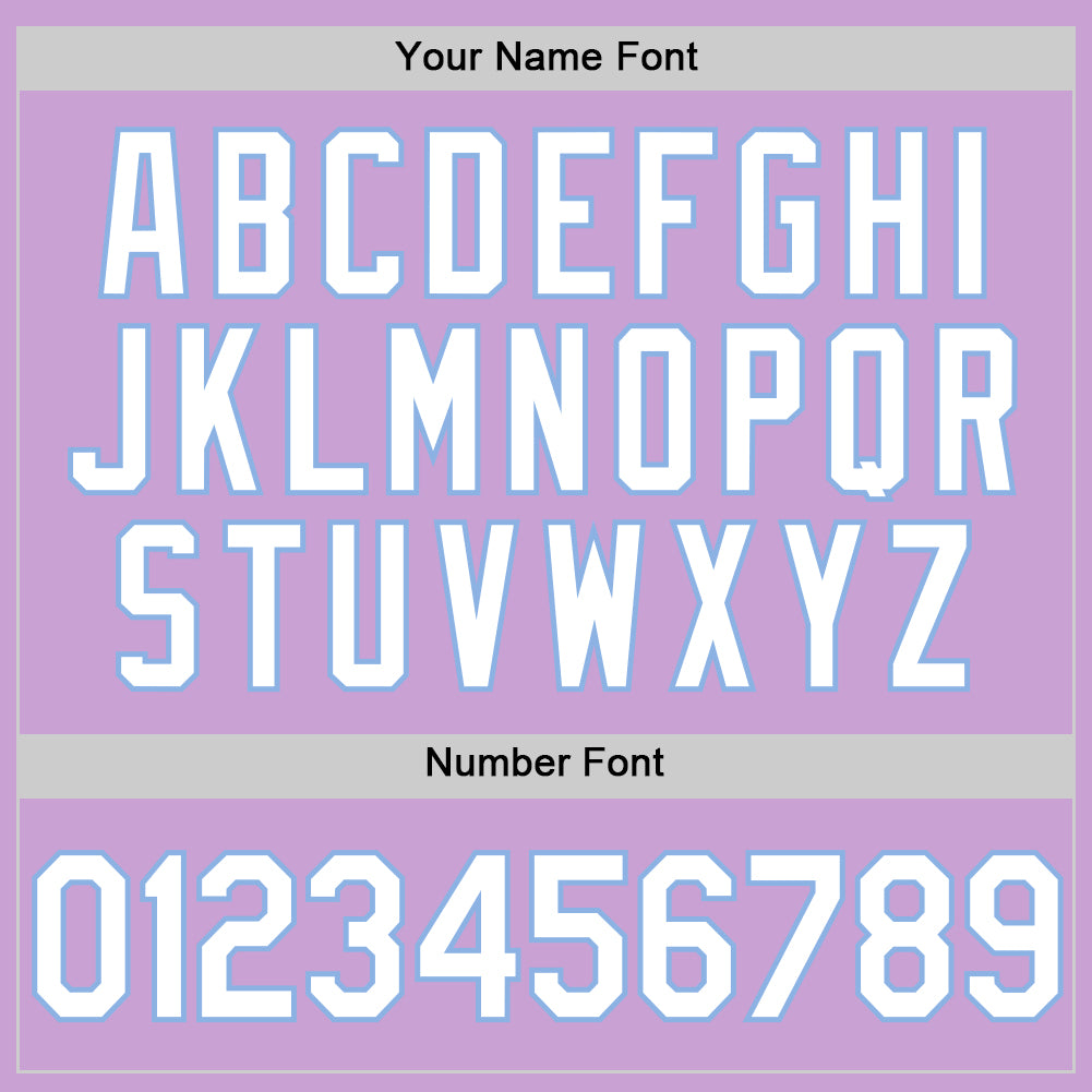 Custom Light Purple White-Light Blue Authentic Baseball Jersey