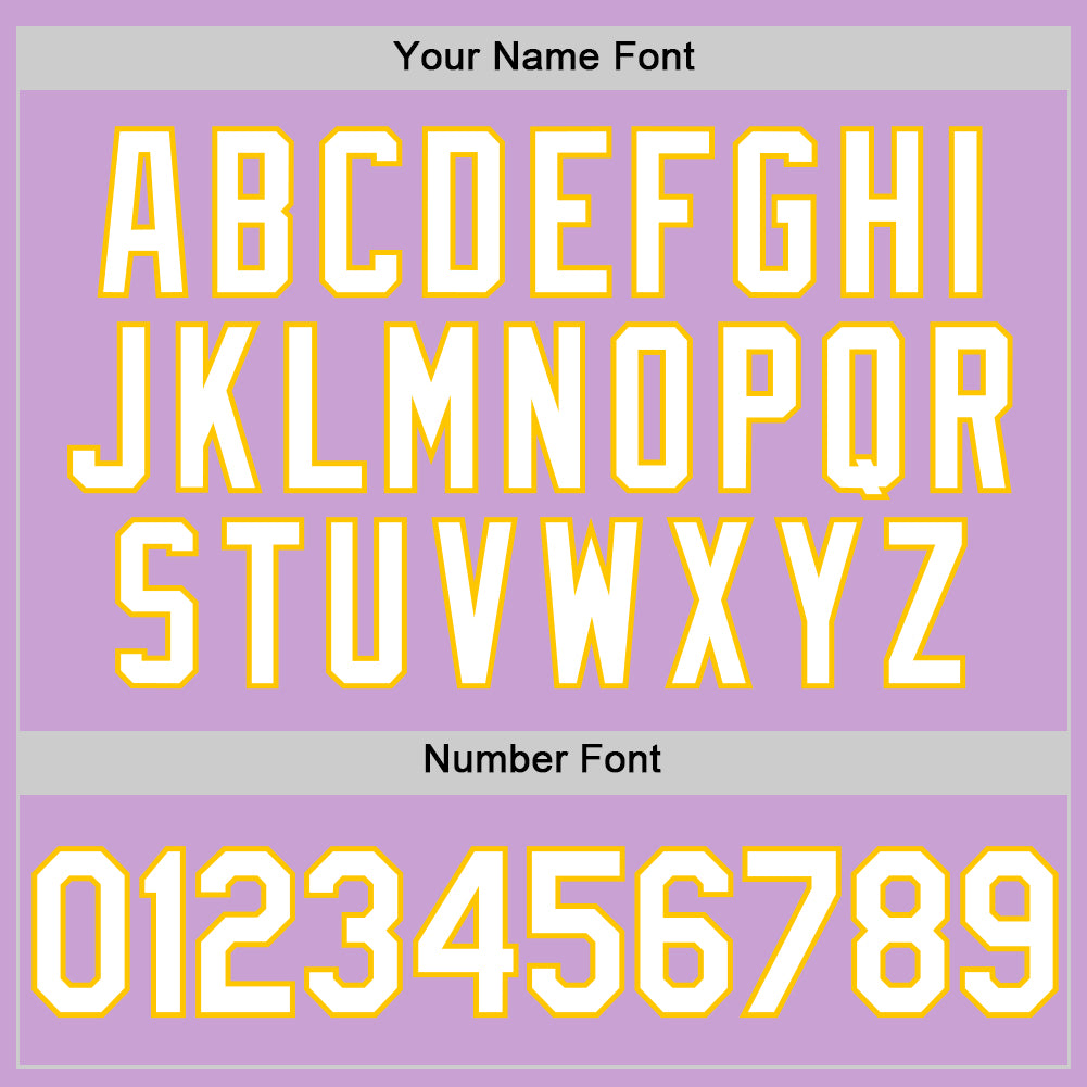 Custom Light Purple White-Yellow Authentic Baseball Jersey